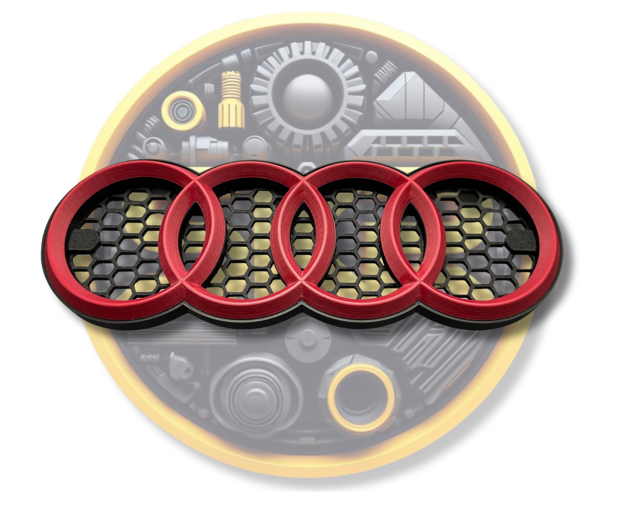 Emblema sigla Audi pentru grila tip fagure - imagine 4